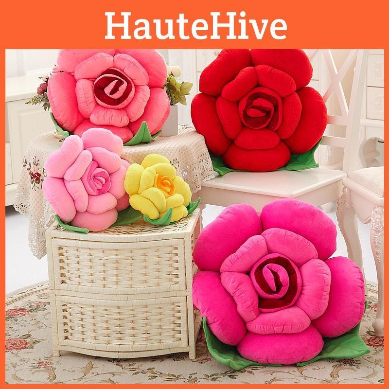 Подушки-подушки в форме цветка, поясничная подушка, украшение в виде розы, мягкая подушка для стула, для дома, для влюбленных