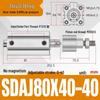 Adjustable Stroke Pneumatic Thin Cylinder - Piston Rod Sizes: 16/20/25/32/40/63