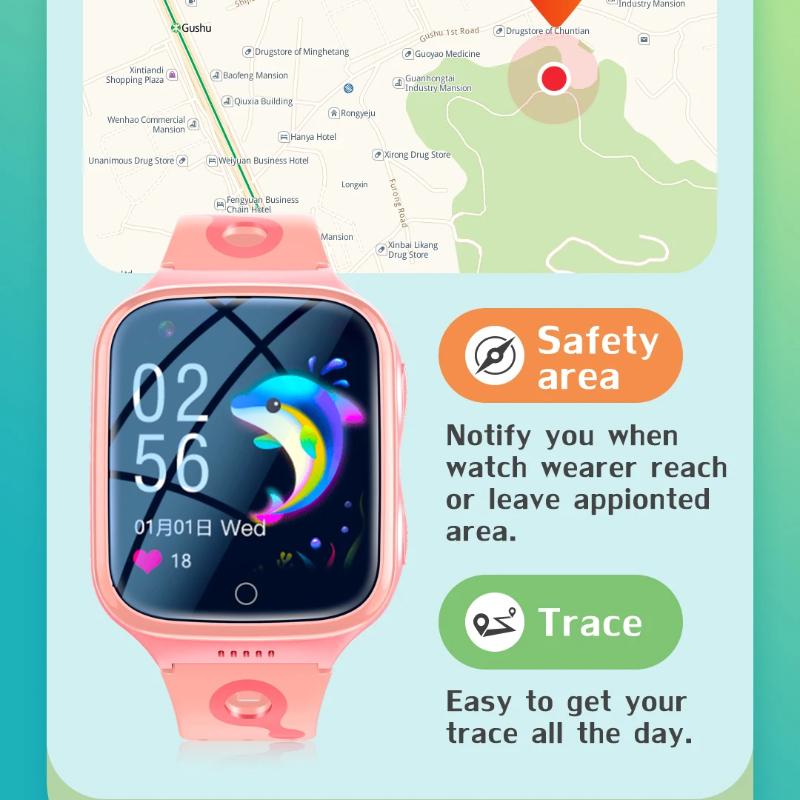 2025 НОВЫЕ 4G Смарт-часы Детские GPS WiFi 1000 мАч Видеозвонок Трекер Местоположения SOS Звонок Обратно Монитор Телефон Часы Смарт-часы Детские Подарки