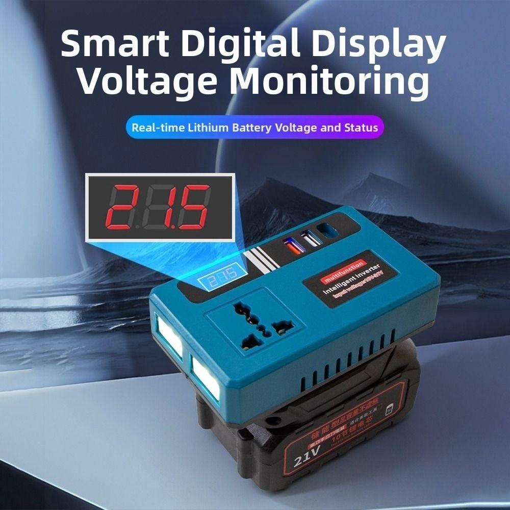 Инвертор питания от аккумулятора DC 21V к AC 180V-220V для аккумулятора Makita 18V Адаптер-инвертор для аккумулятора