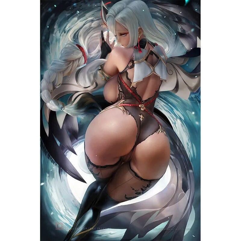 Print Game Lol Fox Ears Ahli Nude Sexy Girl Art Canvas Poster Living Room Bedroom Home Wall Picture