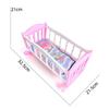Furniture Toys Baby Doll Rocking Bed Infant Carriage Doll Rocking Crib Baby Bed Cradle  Kids Toy