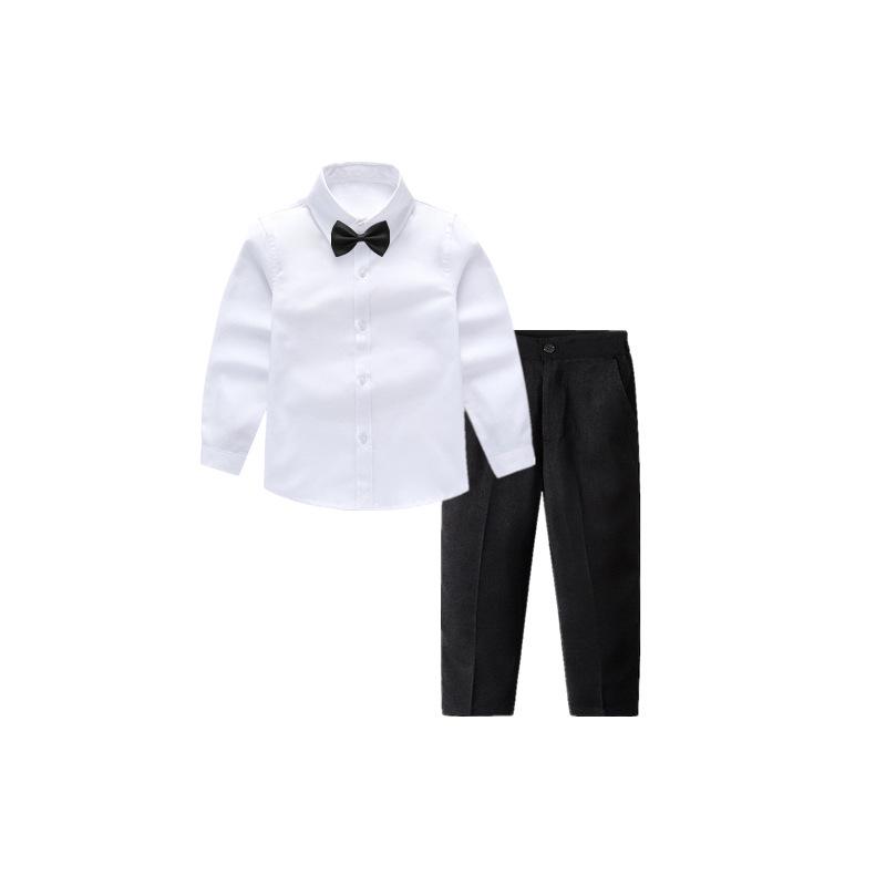 Белый школьный костюм с длинным рукавом для мальчика – Универсальная одежда для выступлений ко Дню защиты детей 1 июня
