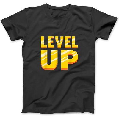 Футболка Свитшот Худи Level Up Retro Gaming для Мужчин Женщин Детей Сделано в Канаде Черный