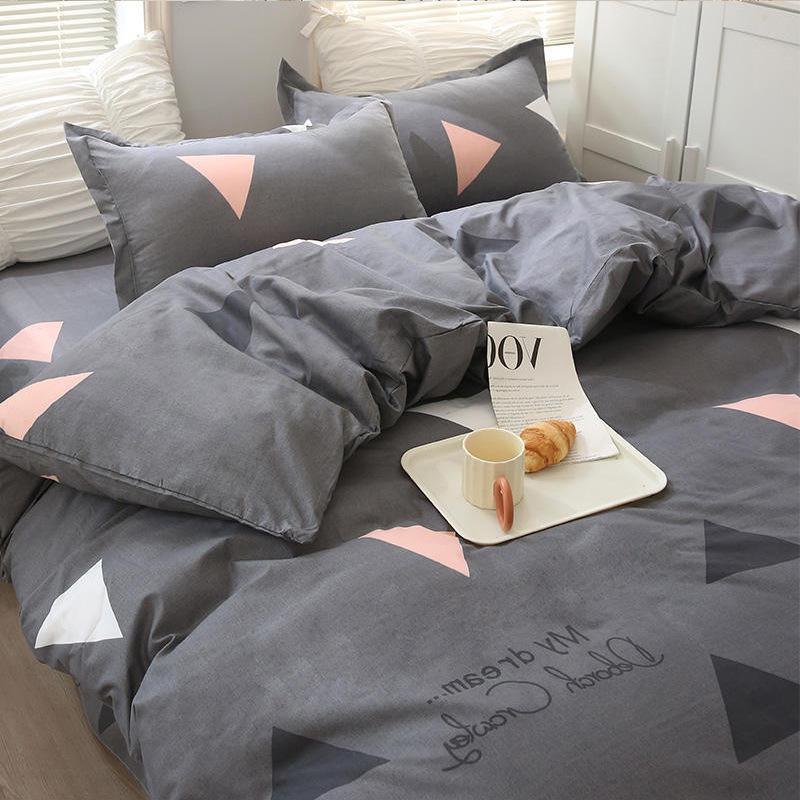 Four-piece Bedding Set Pure Cotton New Style Princess Style Dormitory Single Three-piece Bedding Set