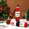 Christmas Wine Bottle Cover Knitted Santa Snowman Woven Champagne Bottle Bags For Party Dinner Table Decorations New Year Gifts