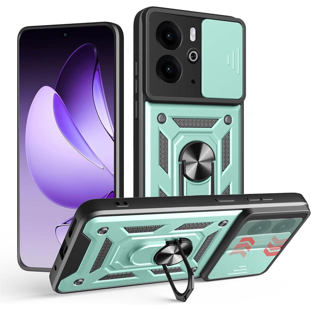 Бронированный чехол для Realme 14 5G Realme 14T Чехол Защита объектива с кольцом Магнитный держатель Coque Fundas Capa