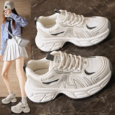 Женские массивные кроссовки для бега, сетчатые дышащие, с увеличенной внутренней частью, спортивные, для джоггинга, повседневные, кроссовки, женская фитнес-обувь на вулканизированной подошве