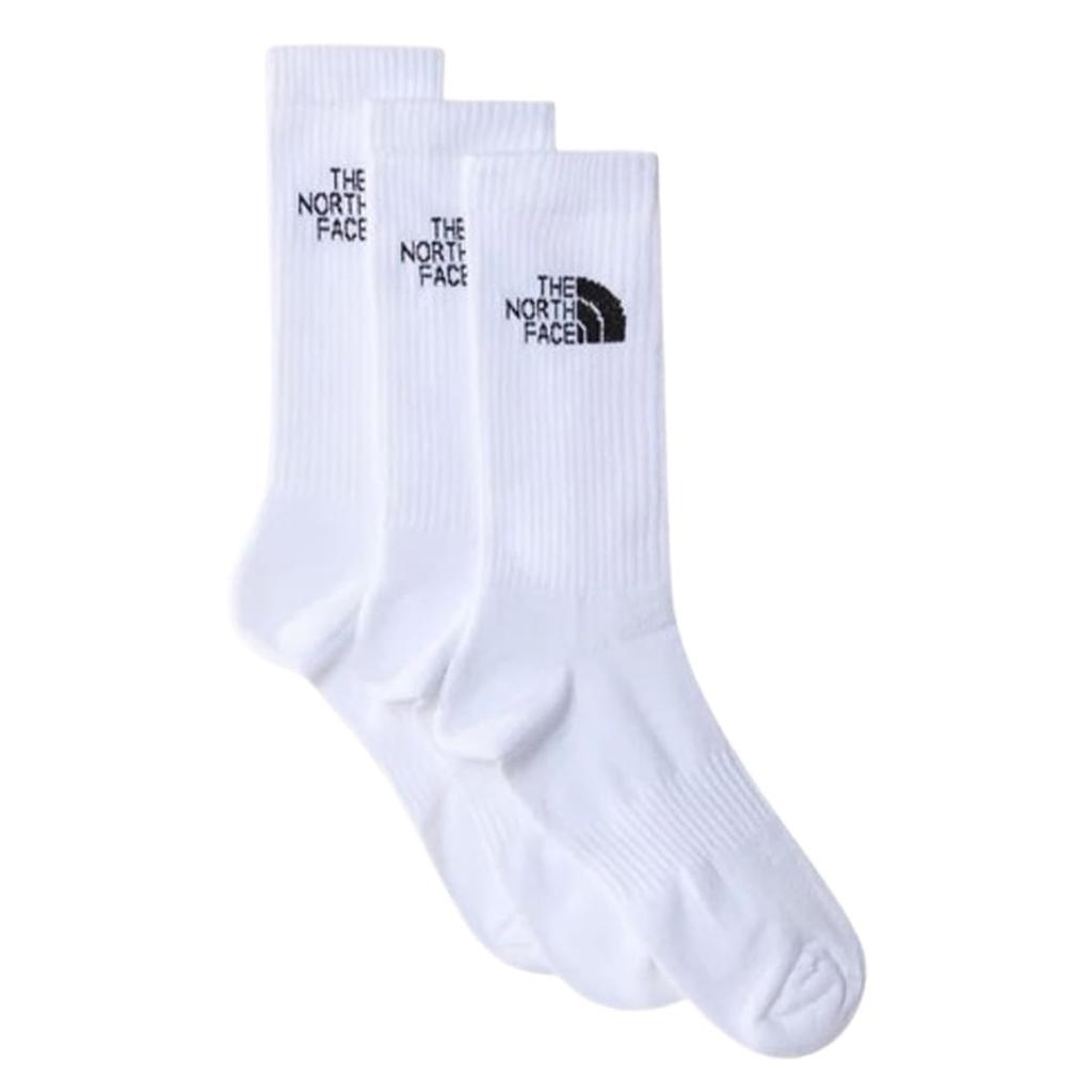 The North Face Multi Sport Cush Crew Assorted Logo Size NF0A882H Men's Socks, 3-Pair Set, Socks, M, TNF_WHITE(FN4)
