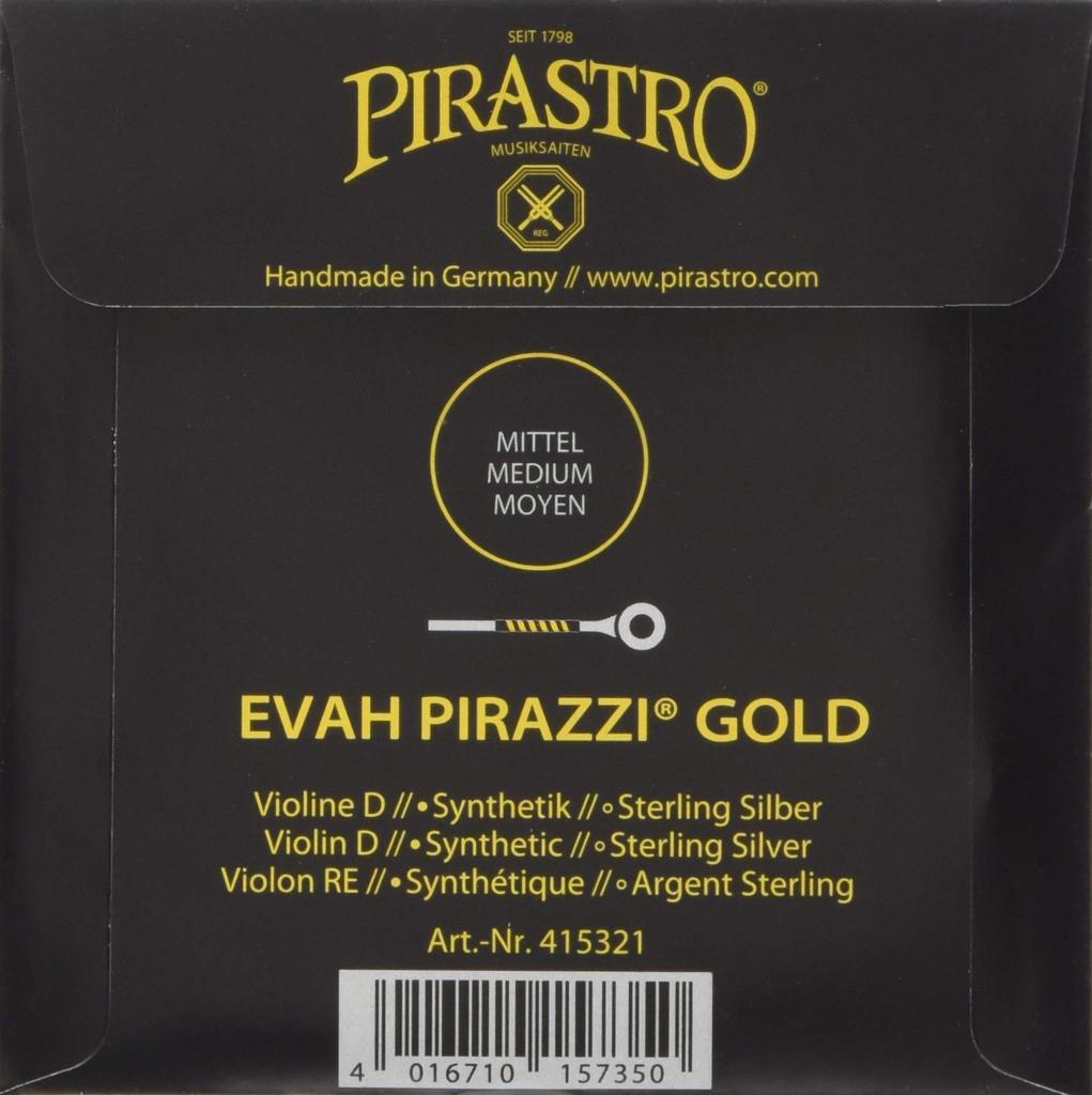 EVAH PIRAZZI GOLD Струна D для скрипки Eva Pirazzi Gold