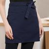 Unisex Waterproof Half Apron with Pocket Waitress Chef Waist Apron Resistant Restaurant Cafe Lace-up Short Apron