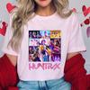 Женская летняя футболка K-Pop Охотники на демонов с графическим принтом Стильная уличная футболка с принтами персонажей Rum Mira Zoey Модная повседневная