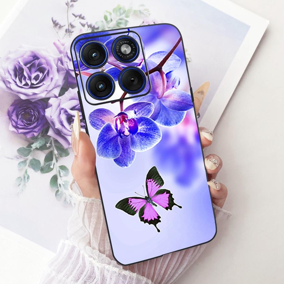 For Motorola Edge 70 Case XT2601-2 Cute Cat Peacock Painted Cover Soft Silicone Case For Motorola Edge 70 Fusion Edge70 5G Shell