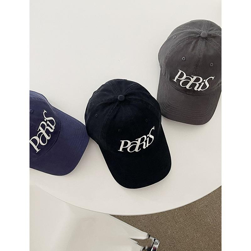 Новая ретро бейсболка женская летняя большой обхват головы широкий козырек скрывающий лицо маленькая простая с вышитой буквой кепка