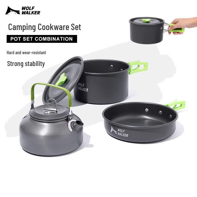 Wolf Walker LXZ-80006 Portable Camping Cookware Set