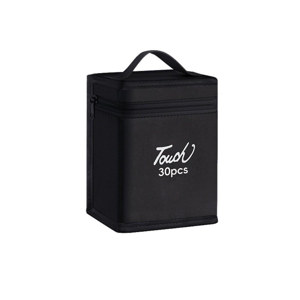 Черная сумка-пенал для маркеров Огромное отделение на молнии Органайзер для художественных маркеров Сумка-портмоне Функциональное хранение