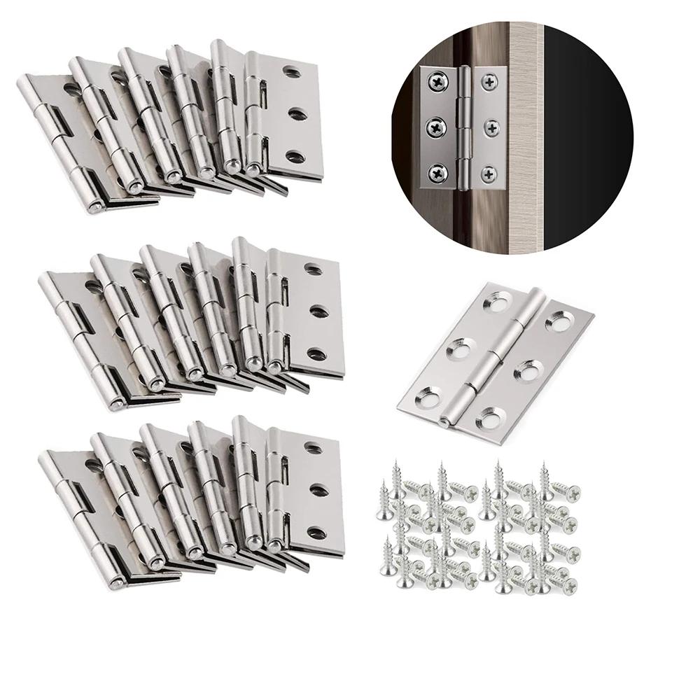 10-25pcs Mini Antique Brass Cabinet Hinges with Screws for Jewelry Gift Box Wooden Wine Chest Door Hardware