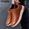 Men's Casual Lace Up Board Shoes High Quality All-match Sneakers Non-slip Wear-resistant Work Shoes Soft Sole Surface
