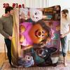 Cute Cats and Dogs 2D Flat Pattern Flannel Blanket High quality All Seasons Warmth and Comfort Perfect for Christmas Gifts.MMT0918373
