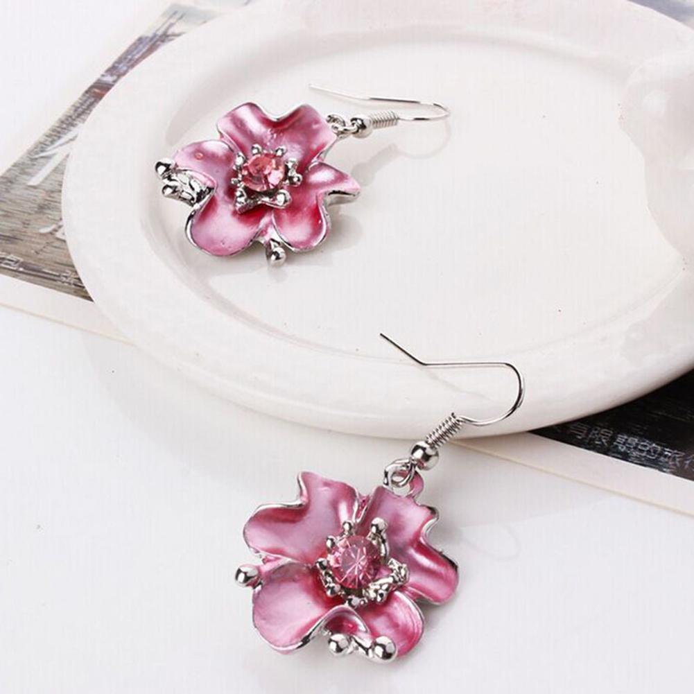 Ожерелье BLUELANS, замечательный кулон, ожерелье, комплект ювелирных изделий, разноцветные серьги с цветами и стразами, женский подарок