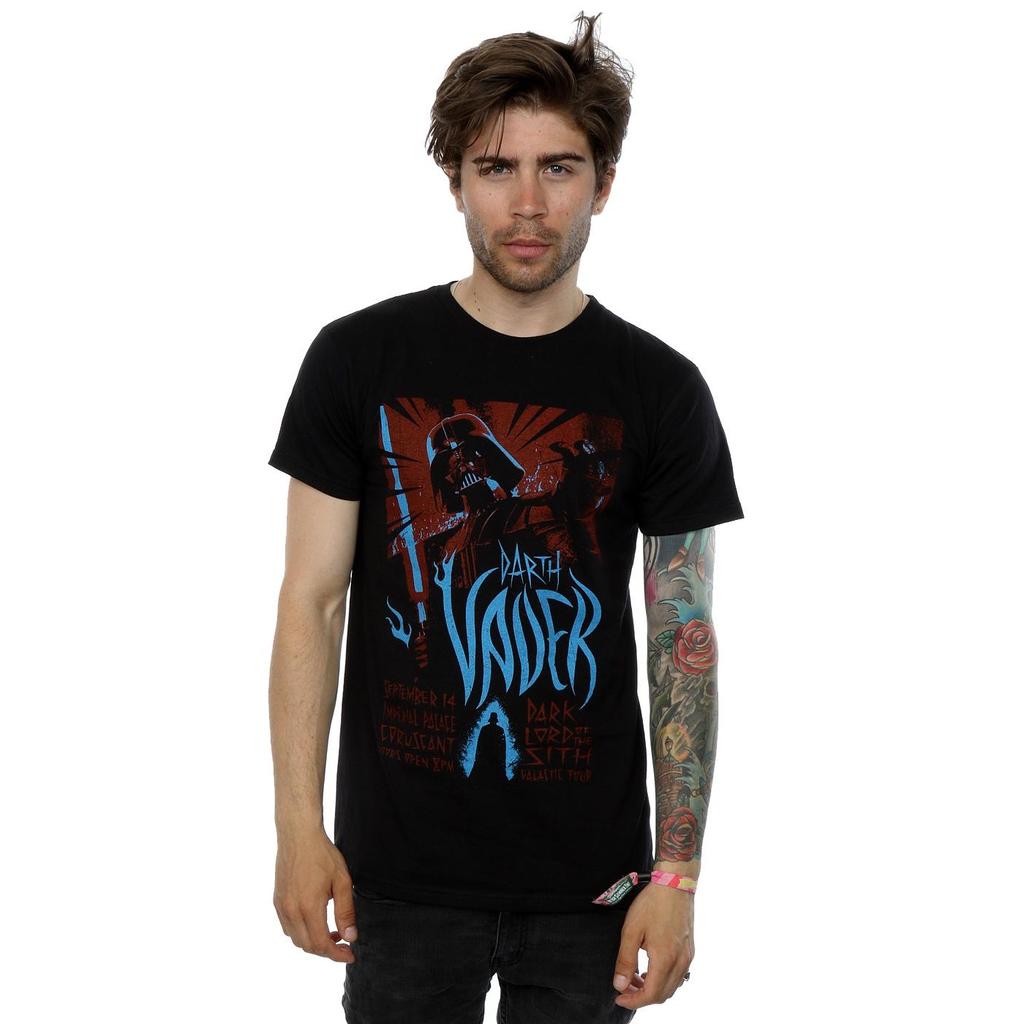 Star Wars Mens Darth Vader Rock Poster T-Shirt