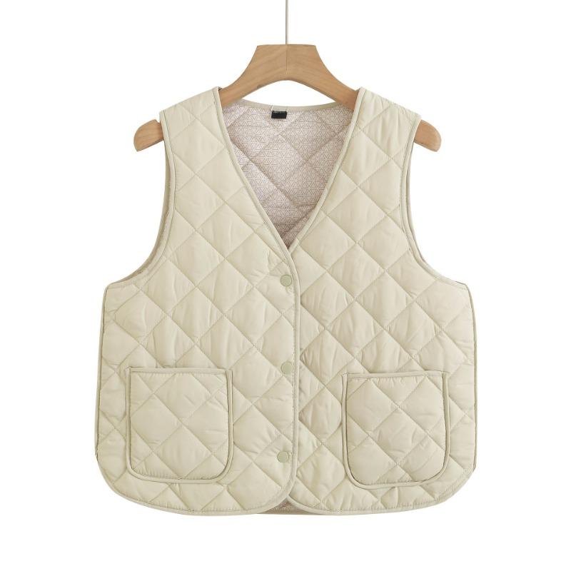 Down Cotton Vest Women's Inner Wear Autumn and Winter New Slim-fit Bottom Inner Wear Vest Medium Thin Warm Vest Vest