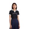 Anta Футболка-поло с коротким рукавом Tennis Series Color Block, женские топы, черный цвет 162423107-2