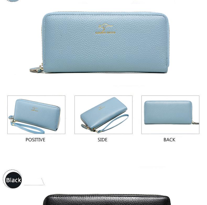 KANGAROO KINGDOM женский кошелек из натуральной кожи, длинный женский клатч, кошелек на молнии, держатель для карт