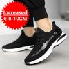 Summer Breathable Mesh Elevator Shoes for Men 10cm Invisible Height Increase White Men's Sneakers Outdoors Casual Canvas Shoes