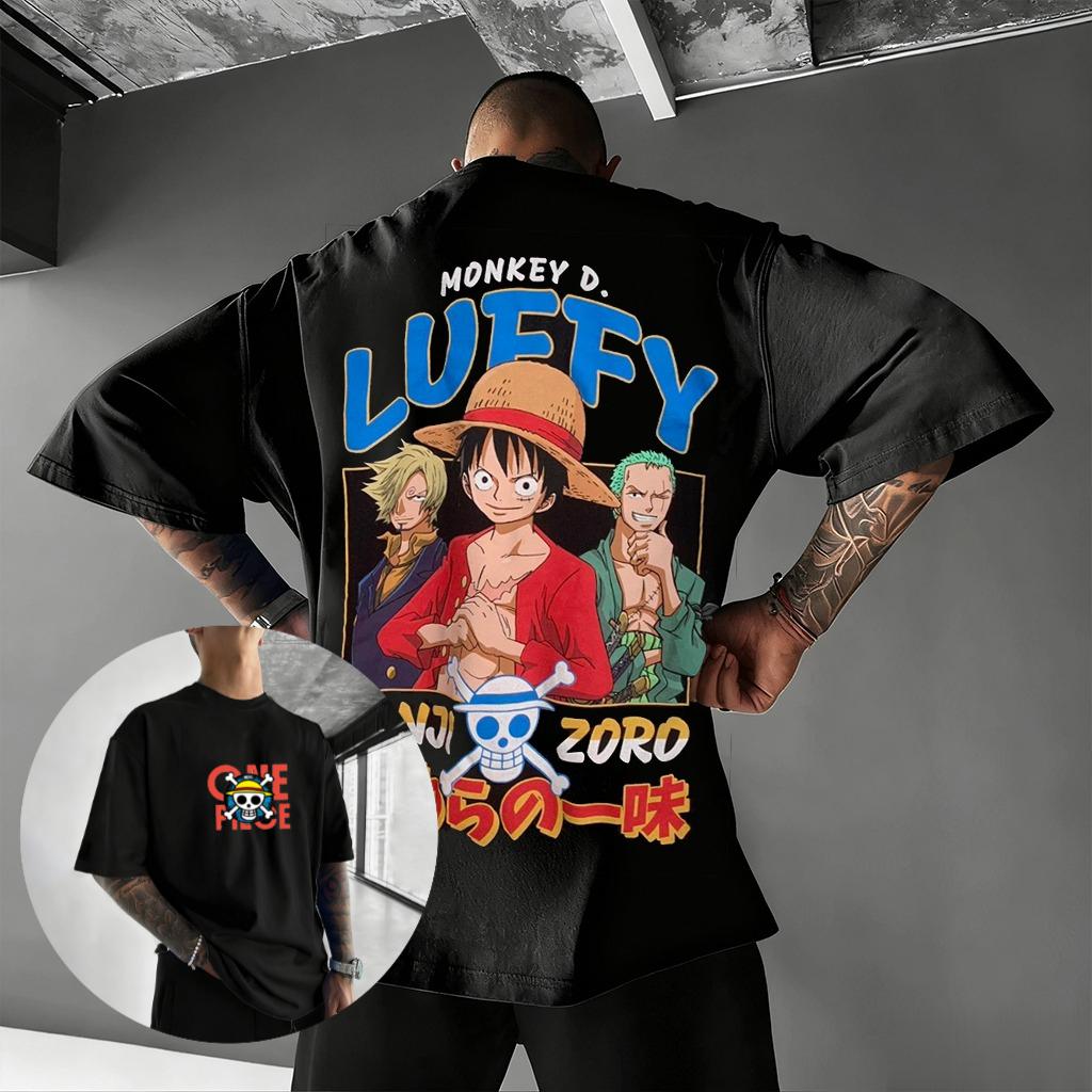 2026 Лето Y2k Оверсайз Цельный Luffy Аниме Графический Футболка Мужчины Женщины Уличная Одежда Футболка Повседневная С Коротким Рукавом Топы Мультяшный Принт