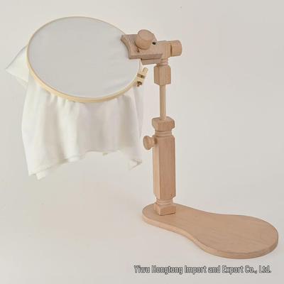 Регулируемая вращающаяся пяльцы для вышивки крестом из массива бука - Портативная круглая пяльцы для вышивки крестом