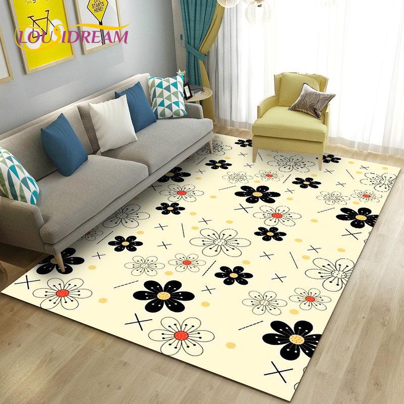 3D коврик в виде гриба, цветка, растения, листа, ковер для гостиной, спальни, дивана, коврик для украшения, кухонный нескользящий напольный коврик