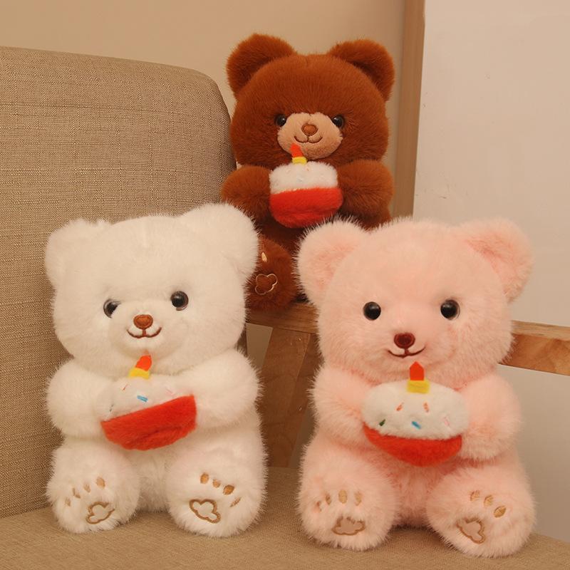 Cake Bear Doll Ornament Plush Toy Gift Cute Bear Children's Rag Doll Girl Birthday Gift