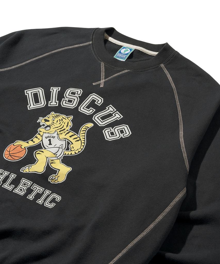 DISCUS ATHLETIC [2 цвета] Свободная толстовка с тигром