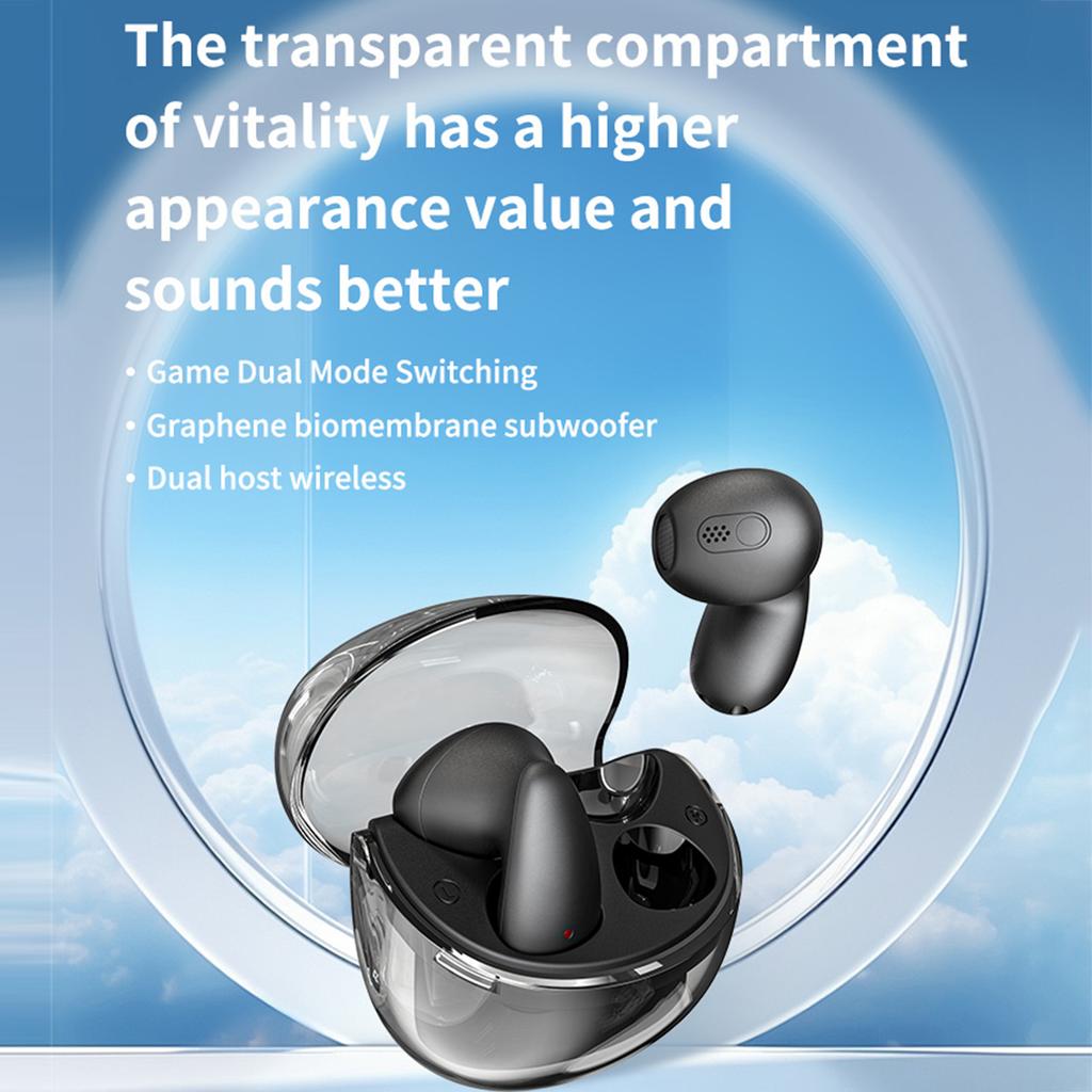 RD40 Transparent Bin Cloud Sense Wearing Experience BT Wireless Headset 24h Ultra Long Life 13mm