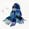 Color Plaid Scarf Women's Winter Warm Scarf Mohair Thickened Long Scarf Hot Shawl