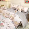 Summer Cartoon Anime Cool Moisture-wicking Breathable Washed Polyester for Quilt Cover Naked Sleeping Bed Sheet Student Set