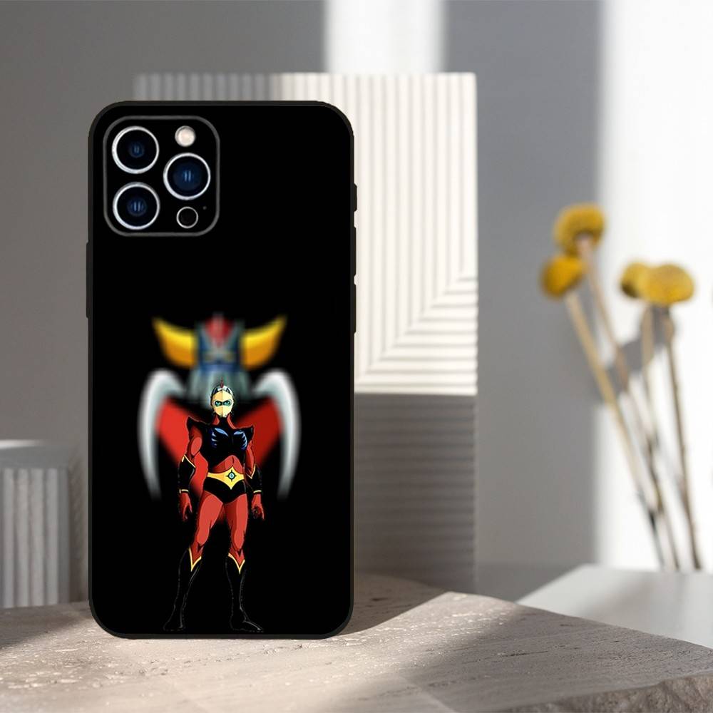 R-Robot G-Goldorak-UFO Phone Case For iPhone 16,15,14,17,13,12,11 Plus,Pro Max,XS,X,XR,SE,Mini,8,7,Soft Silicone Black Cover