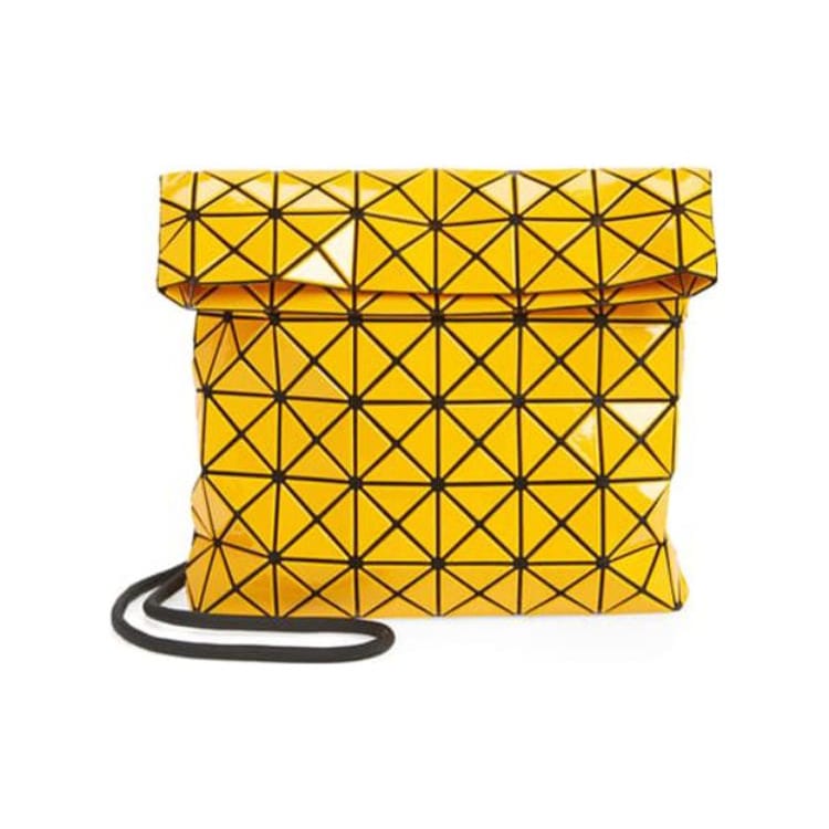 ISSEY MIYAKE Prism Coated Canvas Tote Bag, Shopping Bag, Shoulder Bag Small Women's Yellow BB98-AG551-52
