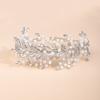 Trendy Preal Rhinestone Bridal Crown Luxury Alloy Leaf Wedding Hair Accessories For Women Brides Headdress Handmade Headpiece