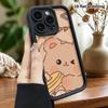 Phone Case: 2D flat design suitable for iPhone 18 17 16 15 14 13 Pro protective case, light brown little bear, perfect Christmas and Halloween holiday