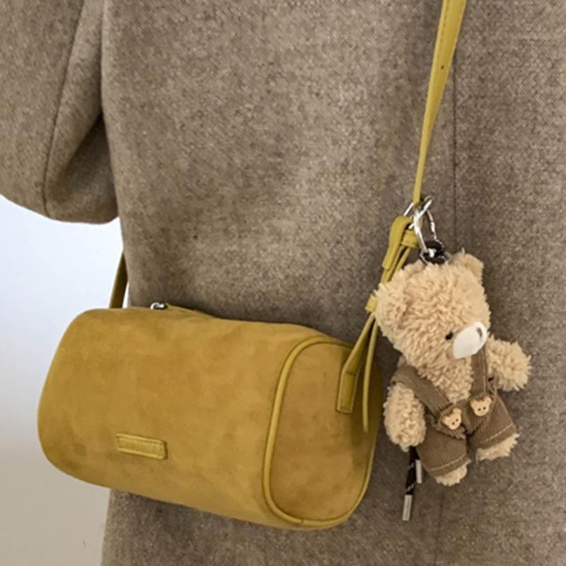 Ретро замшевая простая сумка-пельмень под мышкой, ручная маленькая квадратная сумка для поездок на работу, одноплечная сумка кроссбоди