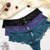 3pcs/ Lot Sexy Lace Underwear for Women's T Panties Low Waisted Lace Seamless Large Size Thong