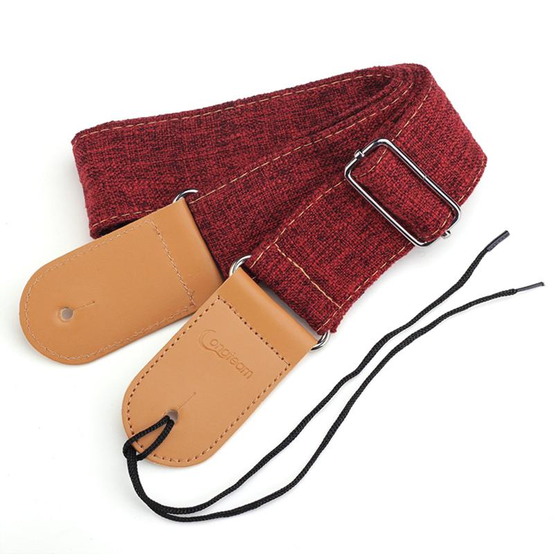 Гитарный ремень, удобный хлопковый льняной ремень, регулируемая длина, гитарный хвост, гвоздь, плечевой ремень для народа