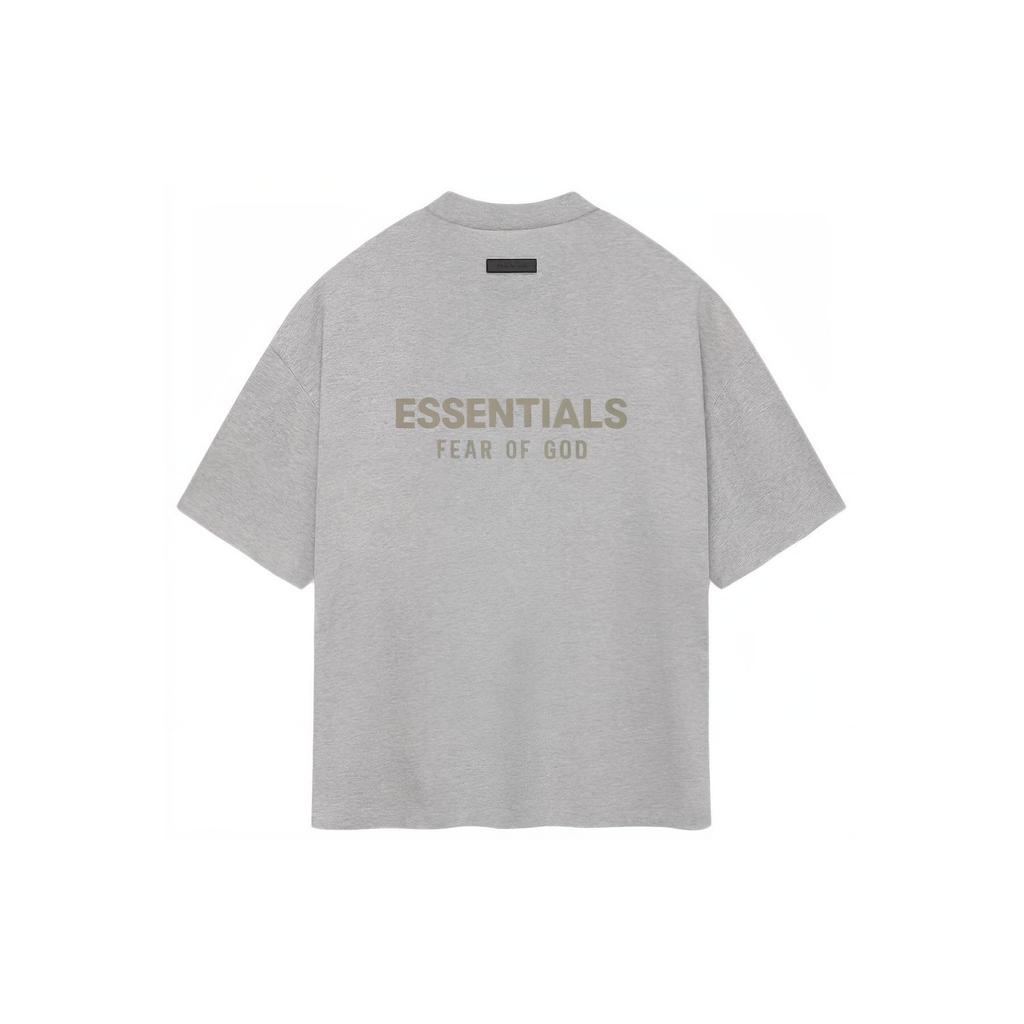 Fear of God Футболка Essentials с V-образным вырезом Светло-серые мужские топы 125SP244216F