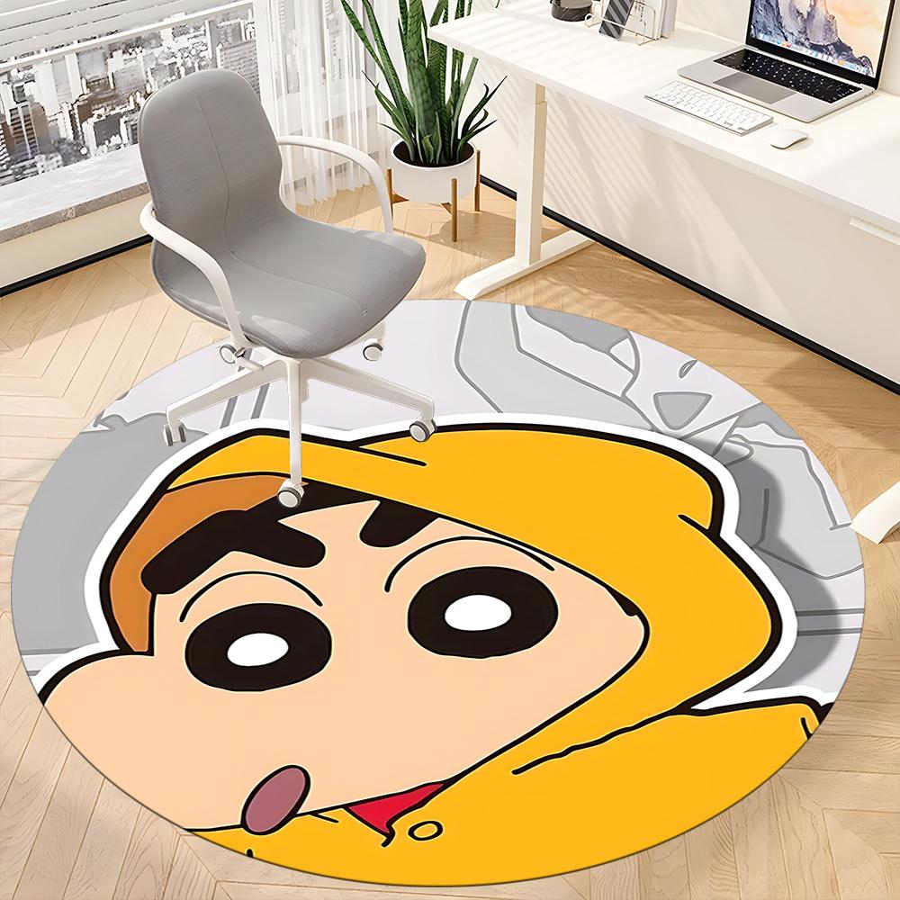 1pc Crayon Shin-chan Office Round Area Rug, Under Office Chairs Bedroom Living Room Home Decor a1022138