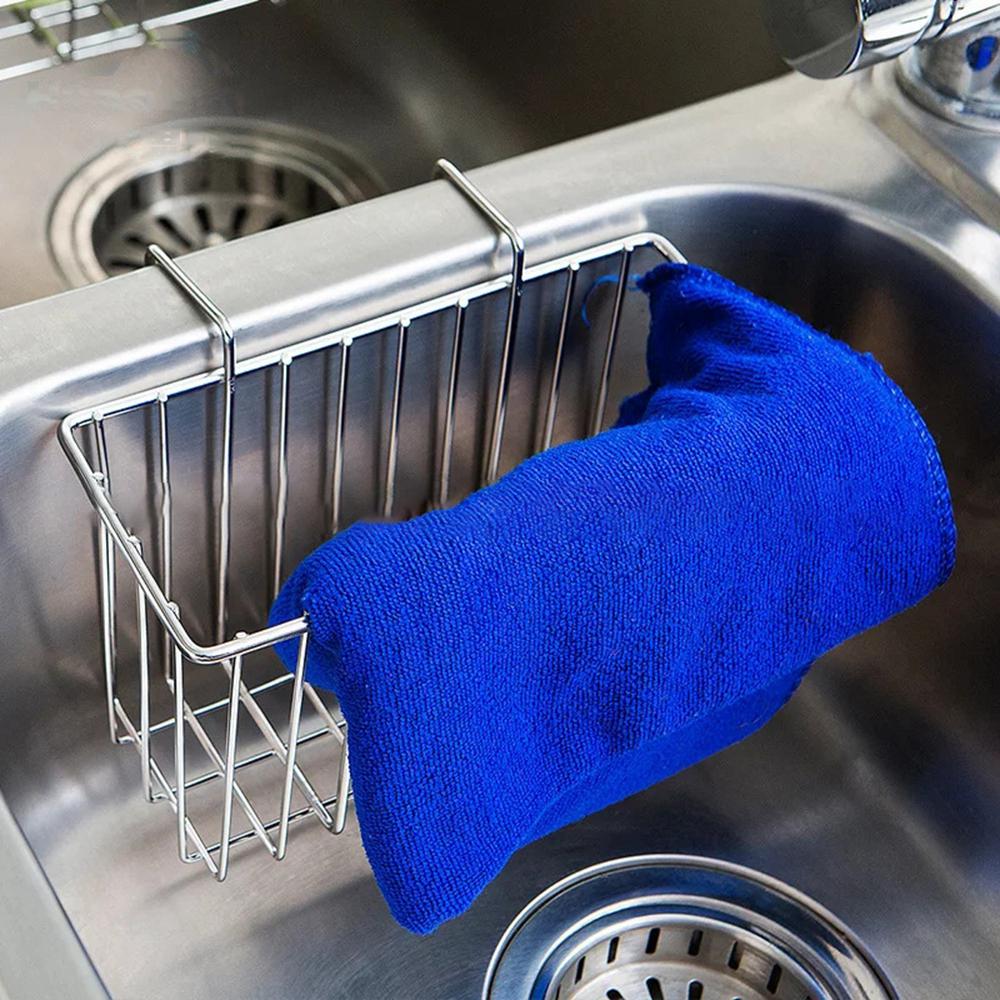 Durable Brush Storage Sink Accessory Home Sponge Holder Drainer Rack Kitchen Supplies Sink Basket