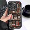 Черный силиконовый чехол с канавками на Рождество для iPhone 15/16/17