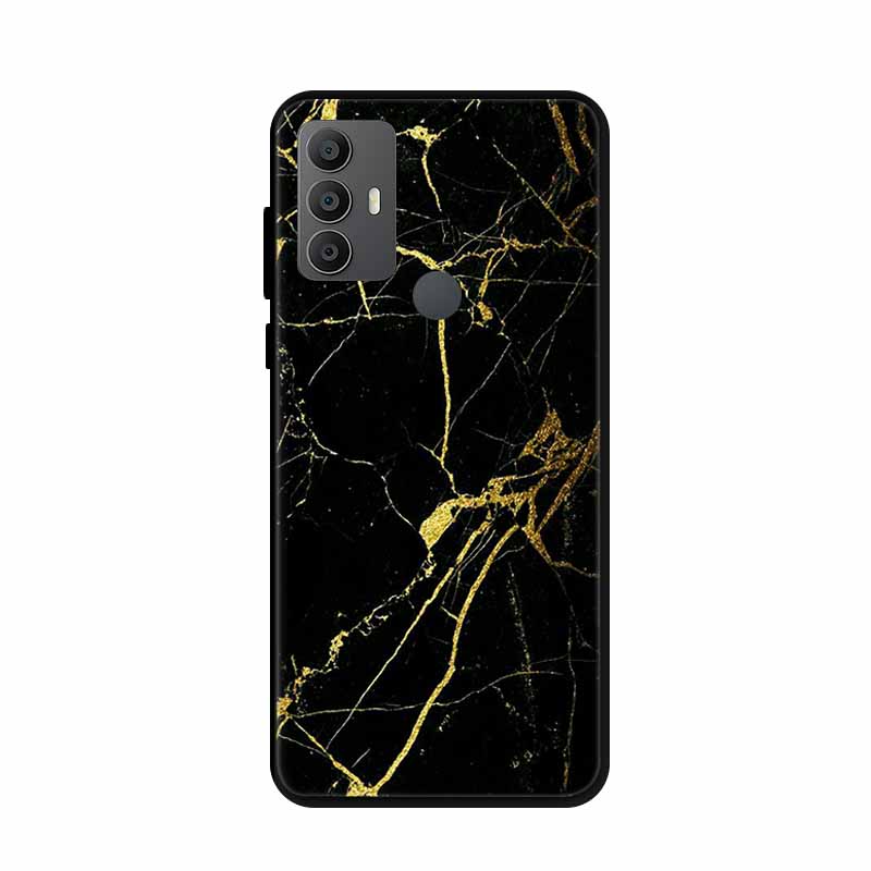 For Alcatel 1V 2021 Case 6002A 6002D 6.52" Marble Silicone TPU Soft Shockproof Phone Case for Alcatel 1V (2021) Covers Coque 1 V