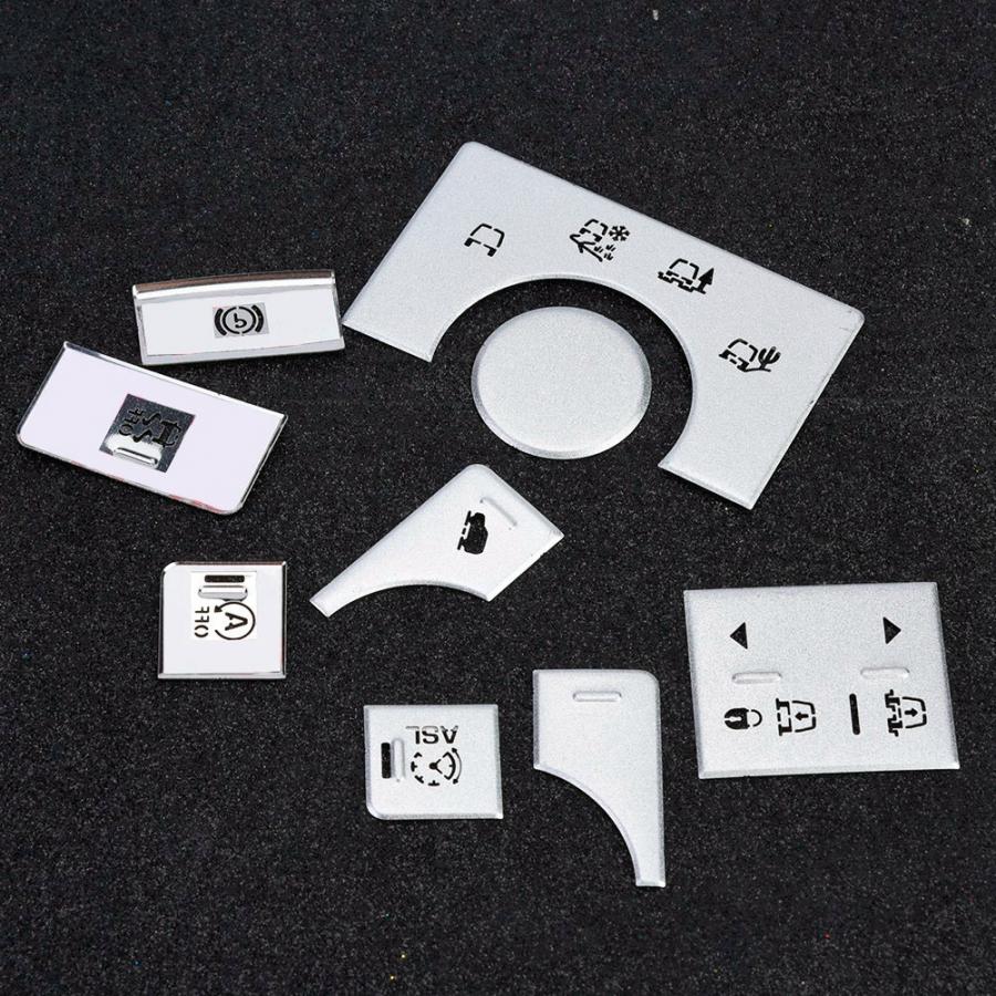 9 шт., наклейка на кнопку режима внутренней центральной консоли из сплава для автомобиля Land Rover Range Rover Sport 2014 2015 2016 2017